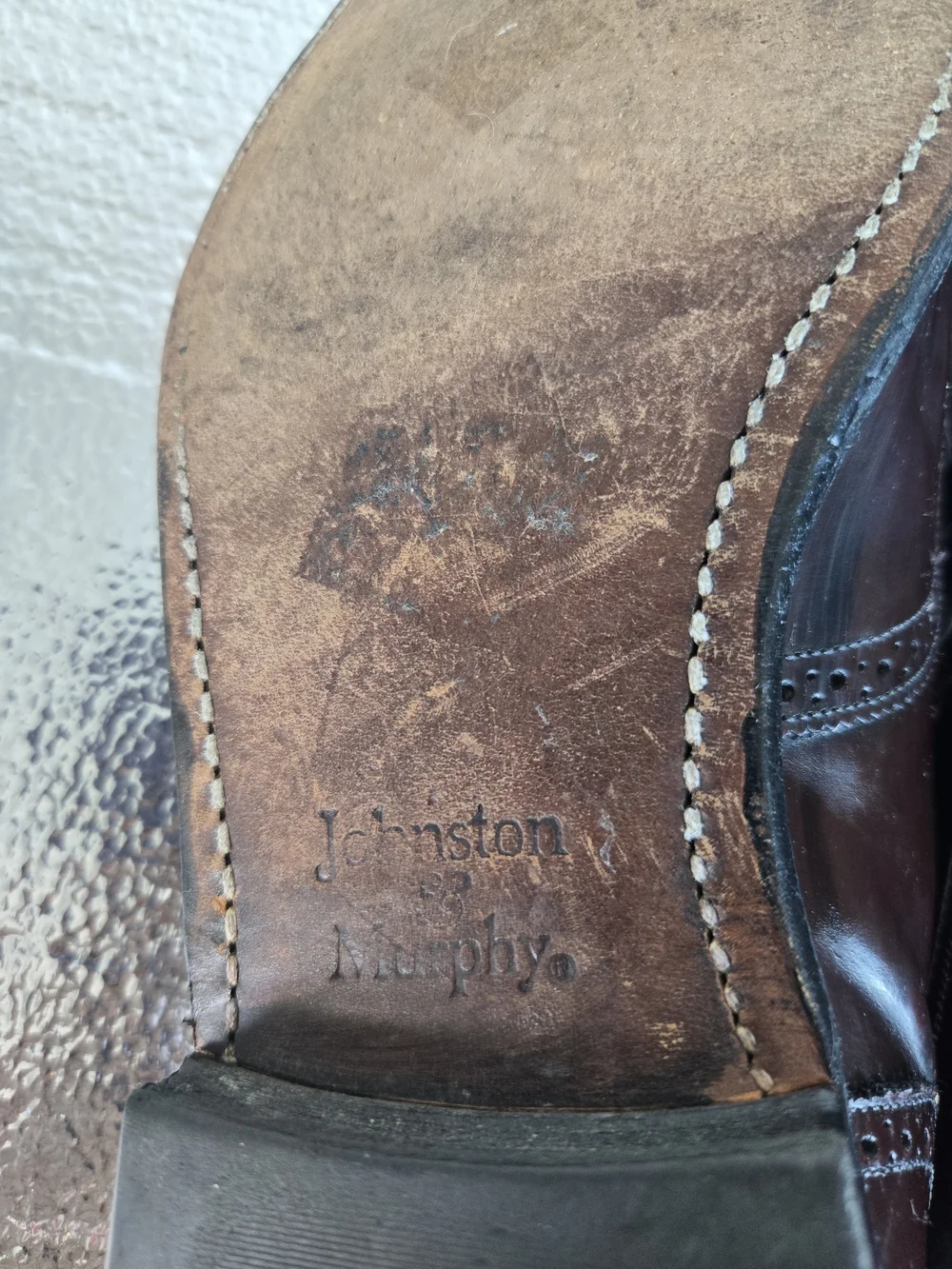 Johnston & Murphy polished burgundy